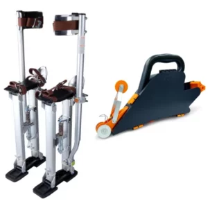 Kit échasses aluminium KRTools + banjo en plastique Edmaplic Edma - Échasses réglables 38 à 58 cm