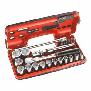 Coffret compact cliquet douille Standard 1/2" Detection BOX - 6 pans FACOM SL.DBOX1PB